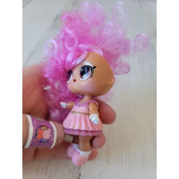 Mini pink hair pop star as is doll‎ girl toy figure flower accessory - Picture 2 of 5